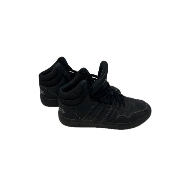 Adidas Hoops 3.0 Black Lace Up High Top Shoes Mens 11.5 - Picture 3 of 7
